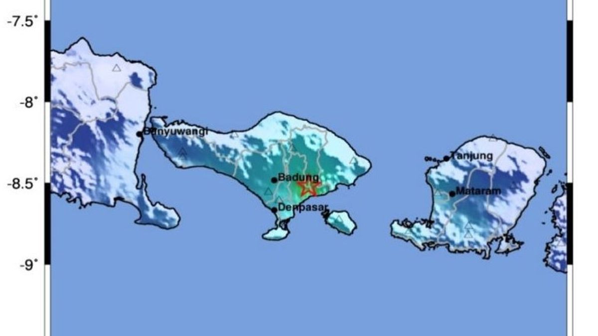 マグニチュード4.9の地震がバリ島の大部分を襲った