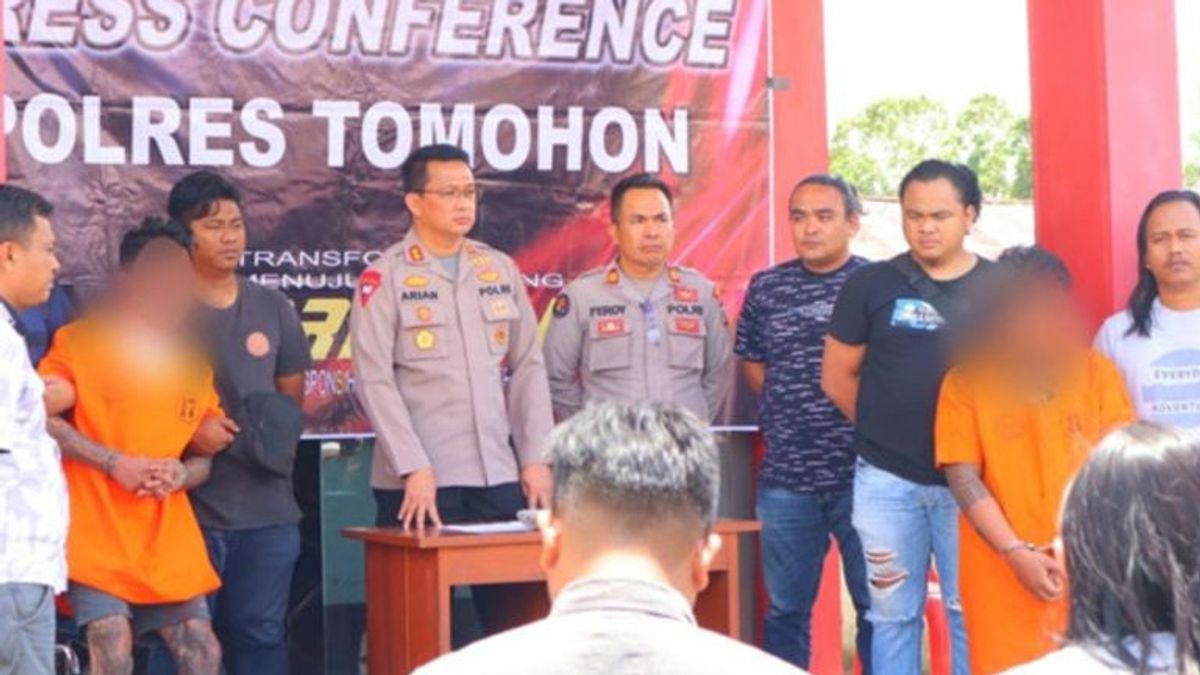 Kawanan Penganiaya Polisi di Tomohon Ditangkap