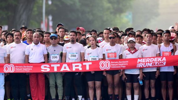 Dari Istana ke Bundaran HI, Warga Rayakan Kemerdekaan dengan Berlari