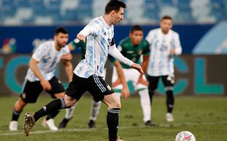 Argentina Hancurkan Bolivia 4-1, Messi Cetak 2 Gol dan 1 Assist