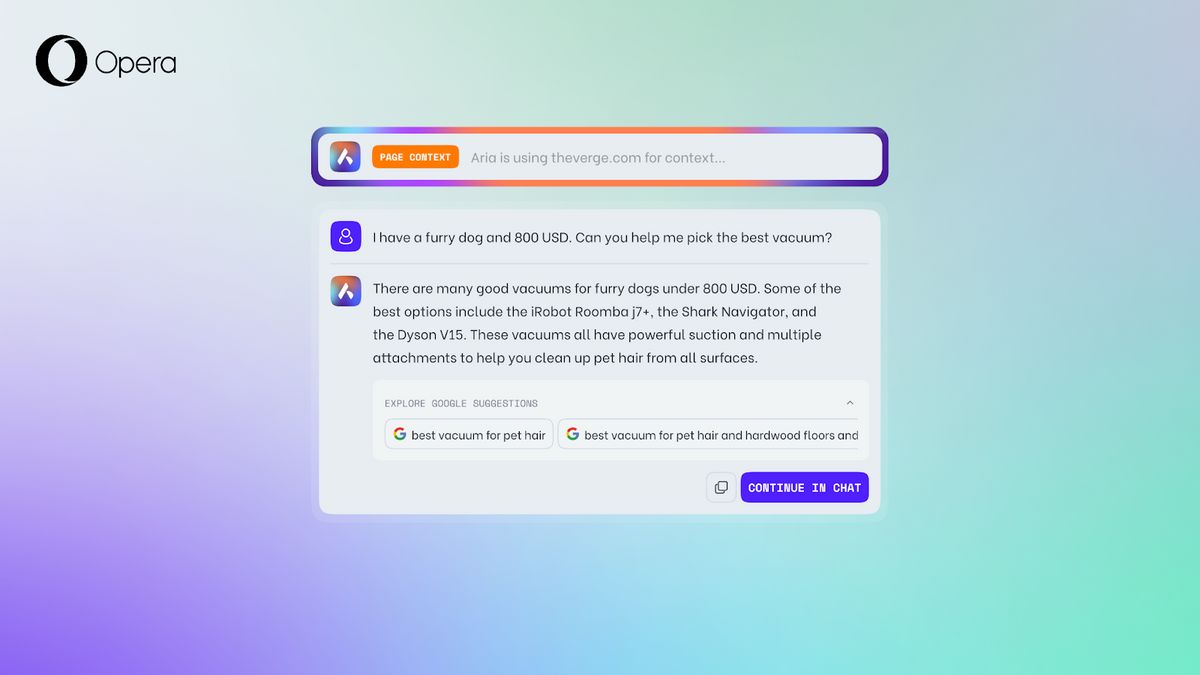 Luncurkan Page Context Mode, Asisten AI Opera Kini Bisa Kasih Solusi Berdasarkan Halaman Web