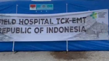 土耳其哈塔伊的印度尼西亚野战医院在服务期结束前被地震灾民全面访问