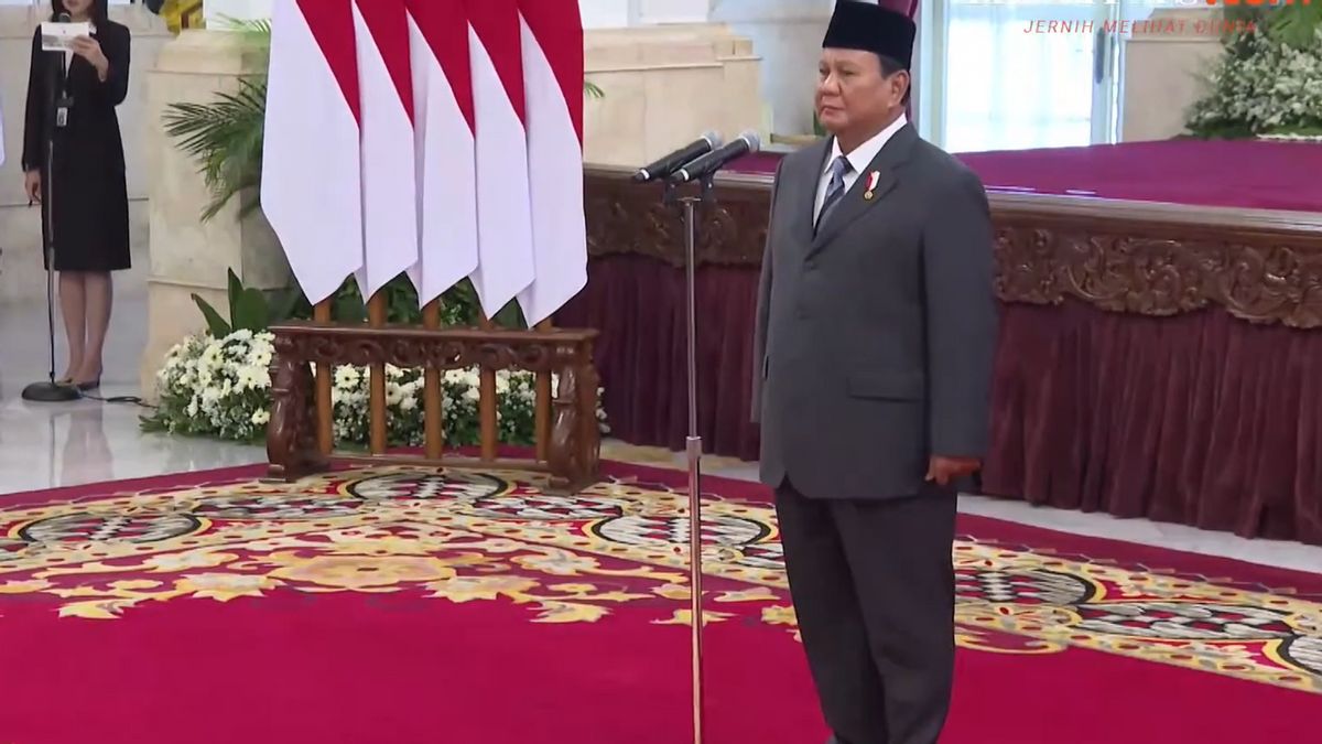 Prabowo Lantik vice-président et membre du Conseil économique national