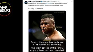 جاكرتا - مشاركة الأخبار المحزنة لوفاة ابنه ، بطل UFC السابق فرانسيس نغانو: ساعدني ، لا أعرف ماذا أفعل