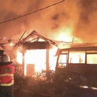 Bangunan Panti Sosial Kota Bengkulu Hangus Terbakar