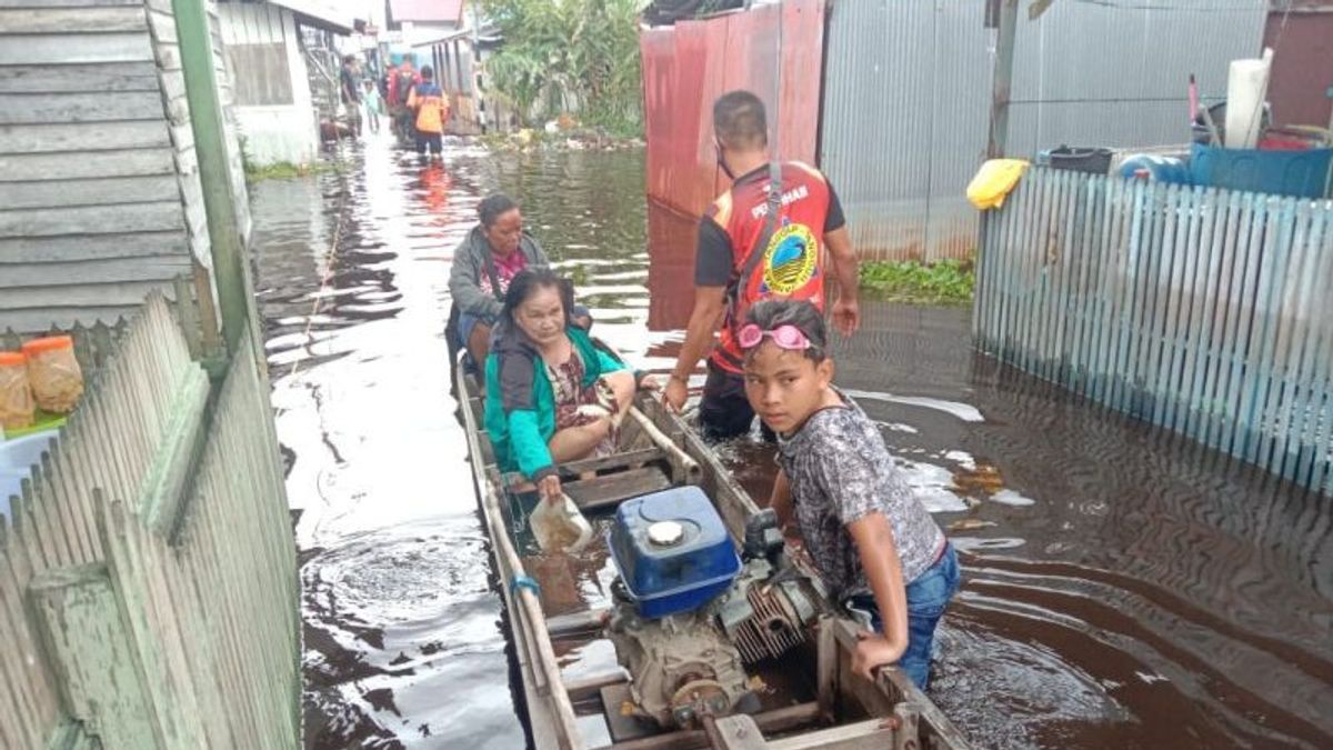 帕朗卡拉亚的洪水扩大，BPBD建立了3个疏散站