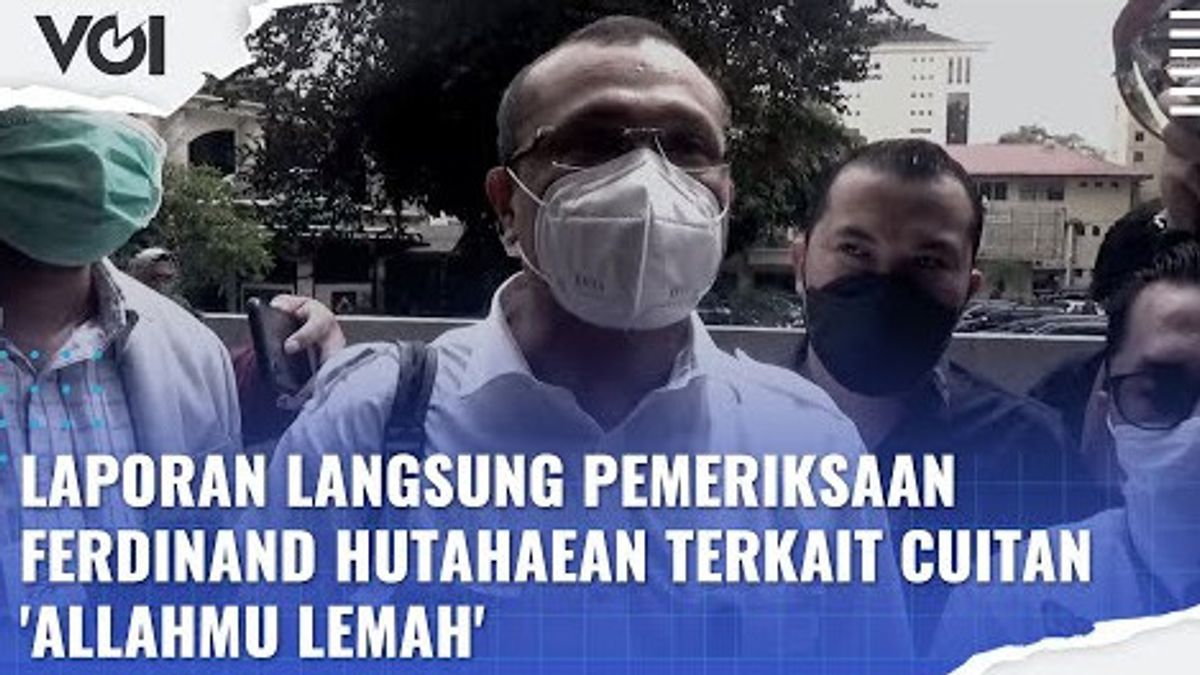 VIDEO: Laporan Langsung Pemeriksaan Ferdinand Hutahean Terkait Cuitan 'Allahmu Lemah'