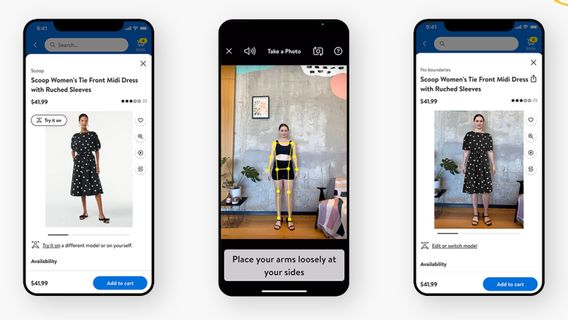 Walmart Luncurkan Mencoba Pakaian Virtual dengan Tubuh Sendiri