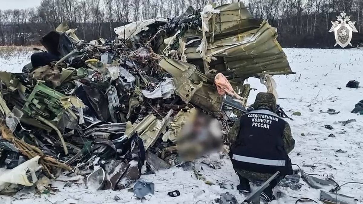 乌克兰情报部门表示,俄罗斯尚未移交涉嫌战争受害者在军用飞机坠毁时