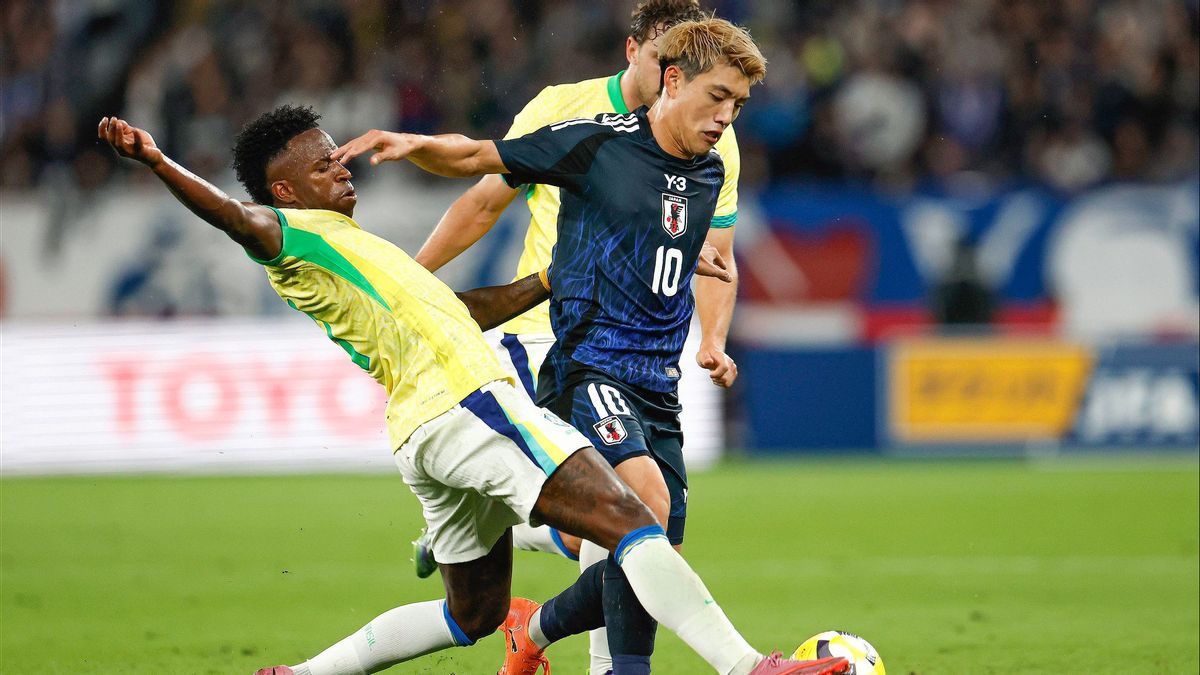 Kecolongan Dua Gol, Jepang Kalahkan Brasil di Laga Uji Coba