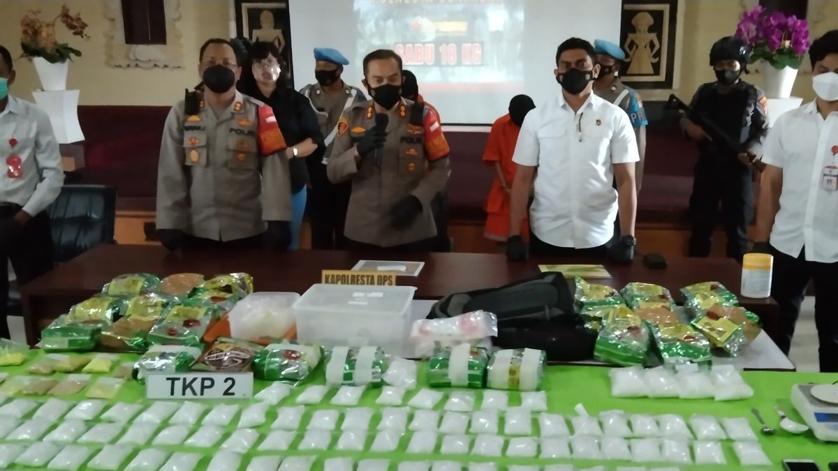 Polresta Denpasar Bekuk Pengedar Sabu Asal Kalimantan, Amankan 18 Kg Sabu dan Ratusan Pil Ekstasi 