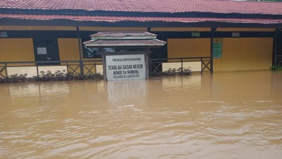 A Number Of Flood Affected Areas In West Kalimantan, Submerged Homes And Schools