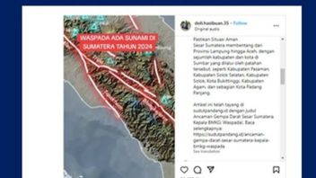 BMKG souligne que la grande répartition terrestre de Sumatra n’a pas déclenché de tsunami