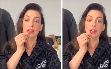 Cara Nyeleneh Anne Hathaway Bikin Tampilan Bibir Tampak Lebih Seksi, Cuma Pakai Jepitan Rambut!