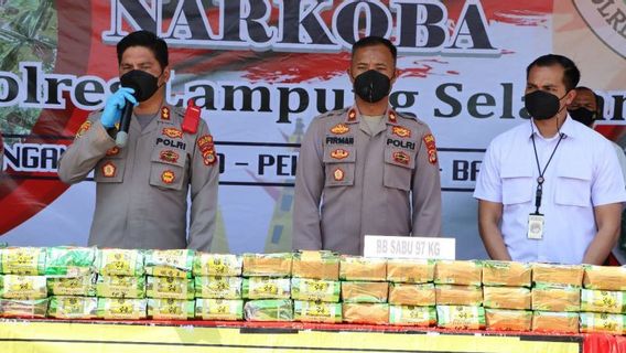 A Month In Operation, South Lampung-Natar Police Sita Sabu 114 Kg Arrested 11 Urban People