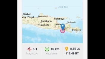 Un Tremblement De Terre De Magnitude 5,0 Dans L’est De Java Aurait Causé Des Dommages à Jember