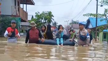 The Martapura Meluap River, Banjar Regency In South Kalimantan Floods