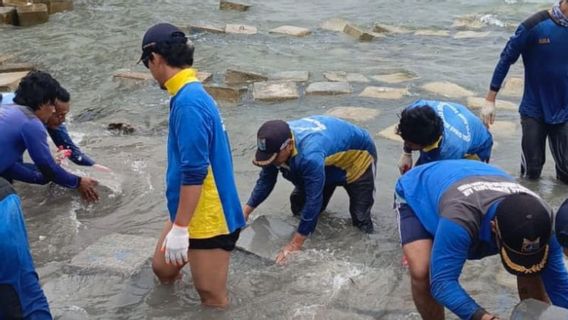 Hadapi Ombak dan Abrasi, Pemkab Kepulauan Seribu Perkuat Pantai Pulau Tidung