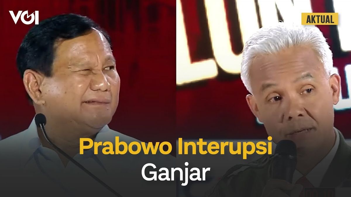 VIDEO: Prabowo Subianto's Eyes After Ganjar Pranowo Said It Was OK To Interrupt