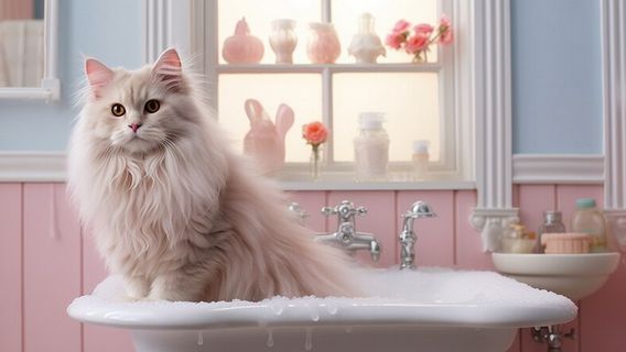 5位安戈拉猫洗澡方法,让皮毛看起来美丽