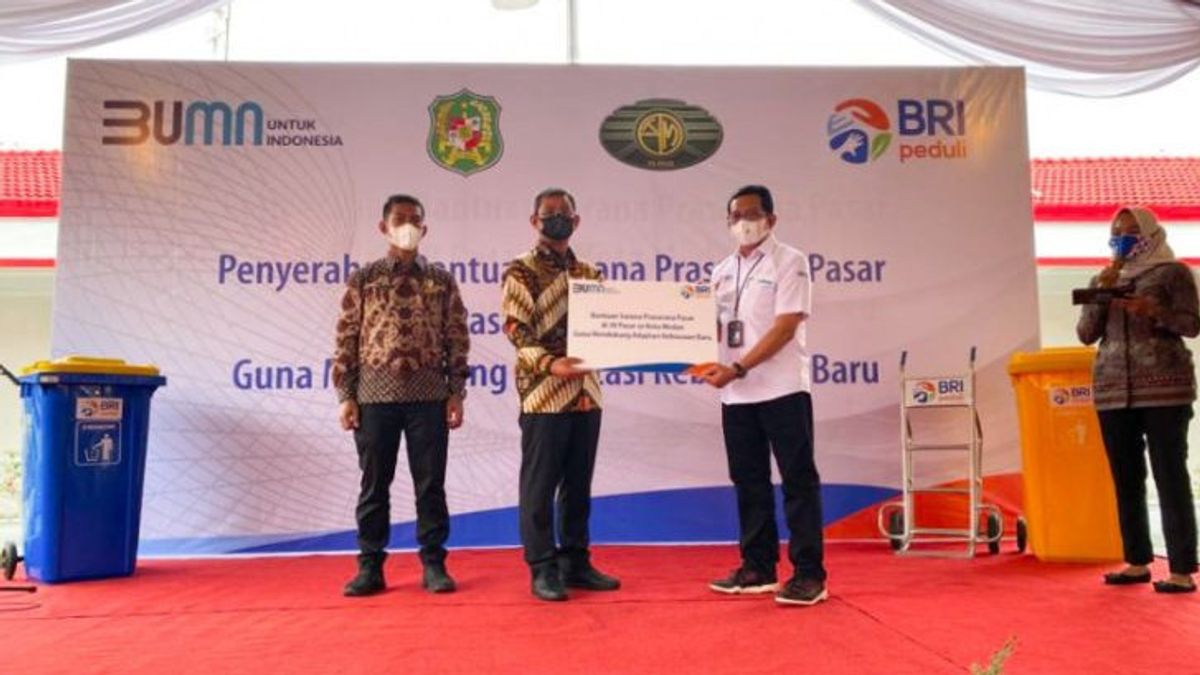 Bantuan BRI di 38 pasar Tradisional Kota Medan Sumatera Utara