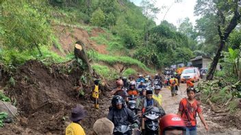 BPBD Cianjur Lowers Heavy Equipment To Open Access To Landslide Closed Liaison Roads In Cibeber