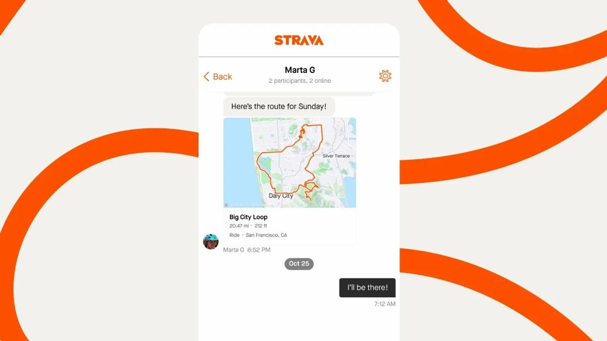 体育跟踪应用程序,Strava 推出了 新消息传递功能