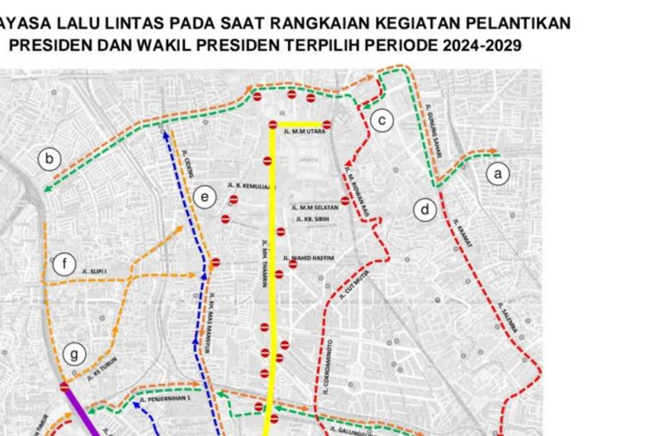 ジャカルタの12の路線は、10月20日の大統領就任式で権限を与えられます