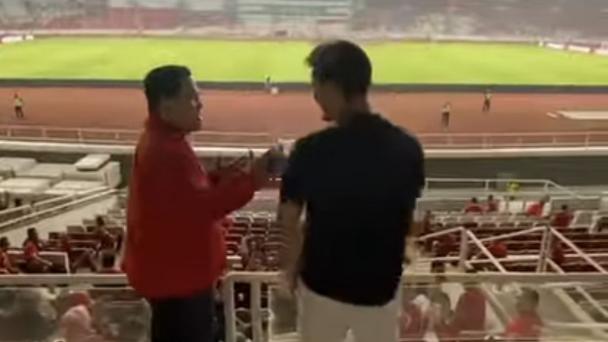 Prospective Naturalized Player Nathan Tjoa-A-On Watches The Indonesian National Team Vs Brunei At SUGBK