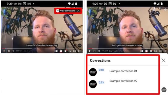 Thanks To The Corrections Feature, Creators Don't Have To Delete And Re-upload Videos If They Make Mistakes