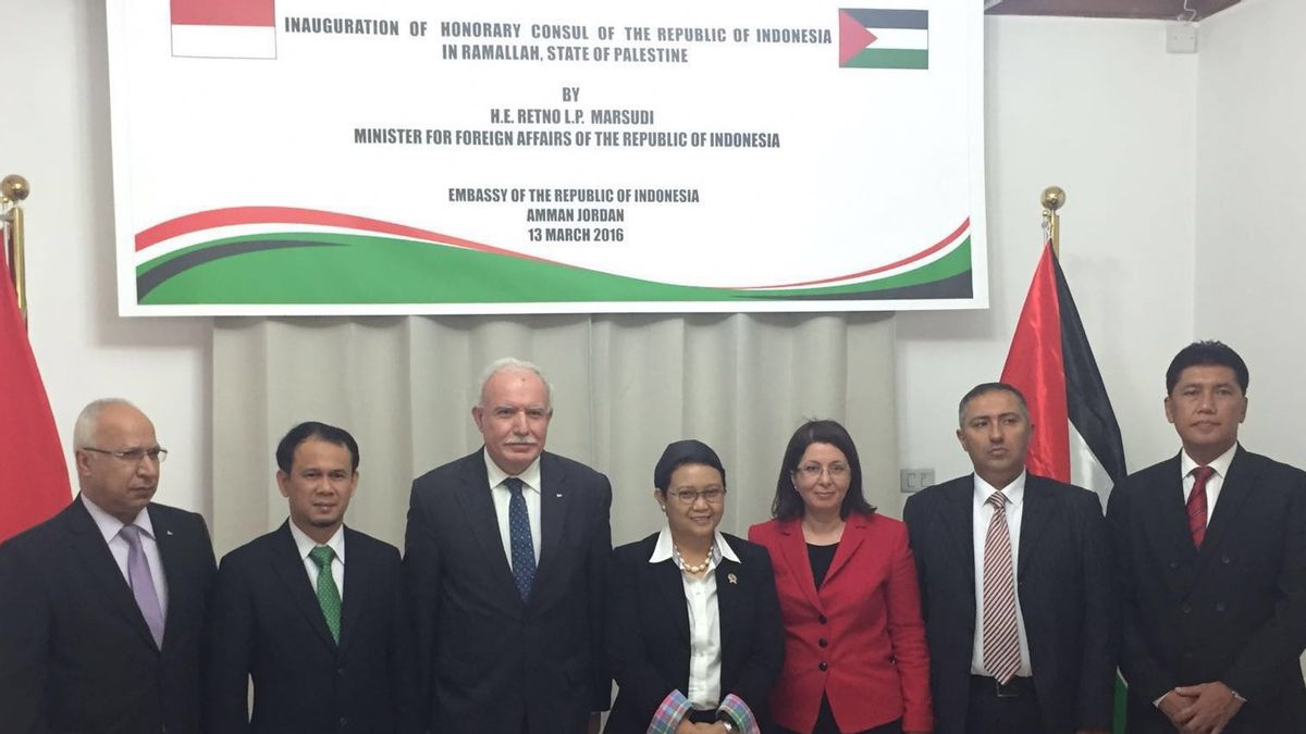 インドネシア・ランティック ラマッラーのパレスチナ人のための最初の名誉領事、今日の記憶、2016年3月13日