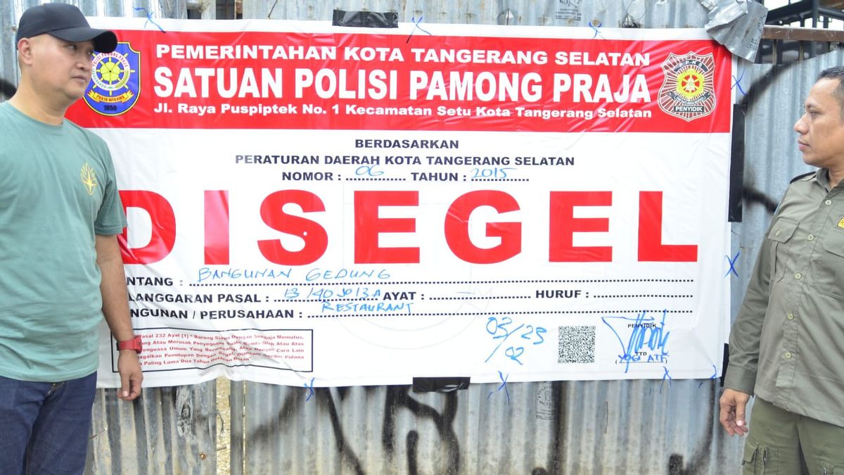Unlicensed Permit, Mie Gacoan In South Tanger Tangerang Disegel Satpol PP