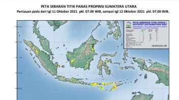 North Sumatra Today: Observed 15 Hotspots In Several Regions