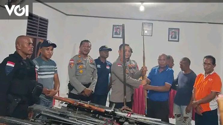 57 Pucuk Senjata Rakitan Sisa Konflik Antardesa Disita Pollres Flores East