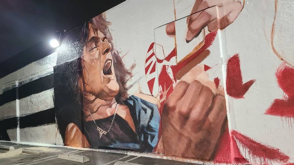 guitar center eddie van halen mural