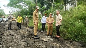 Wait For The Center Not To Arrive, North Barito Regency Government Repairs Its Own National Road