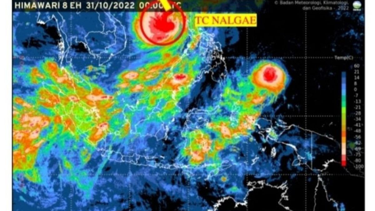 熱帯低気圧Nalgaeがインドネシアから離れる