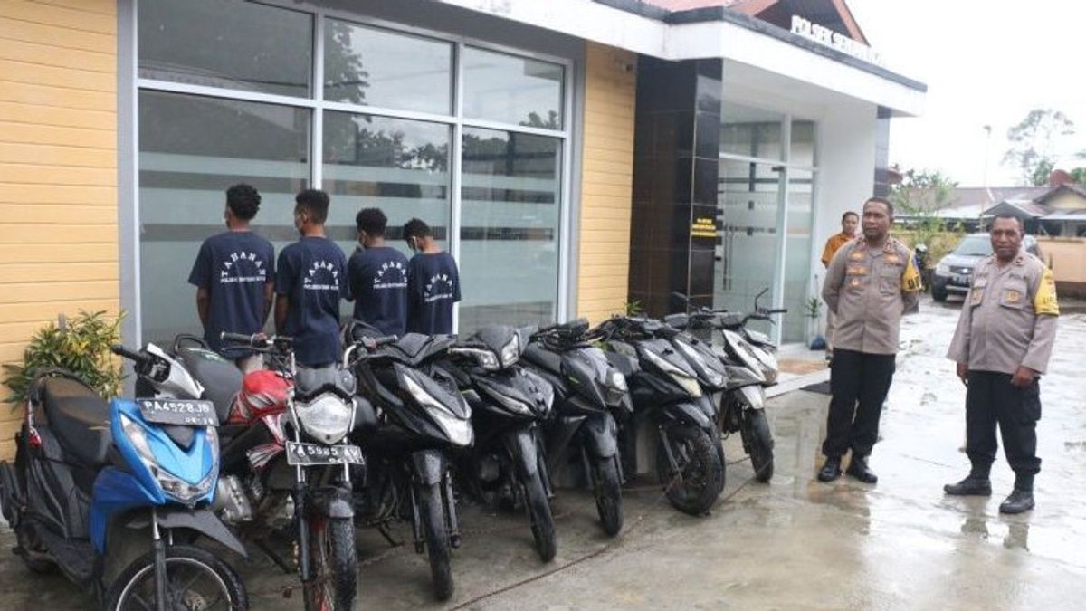 Four Students In Jayapura Become Sindikat Curanmor Gasak 8 Motor, The Money Is Buying Drugs