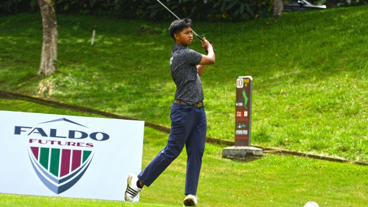 Kifata Aftar Kokoh at the Peak of the Faldo Series Indonesia Golf Event