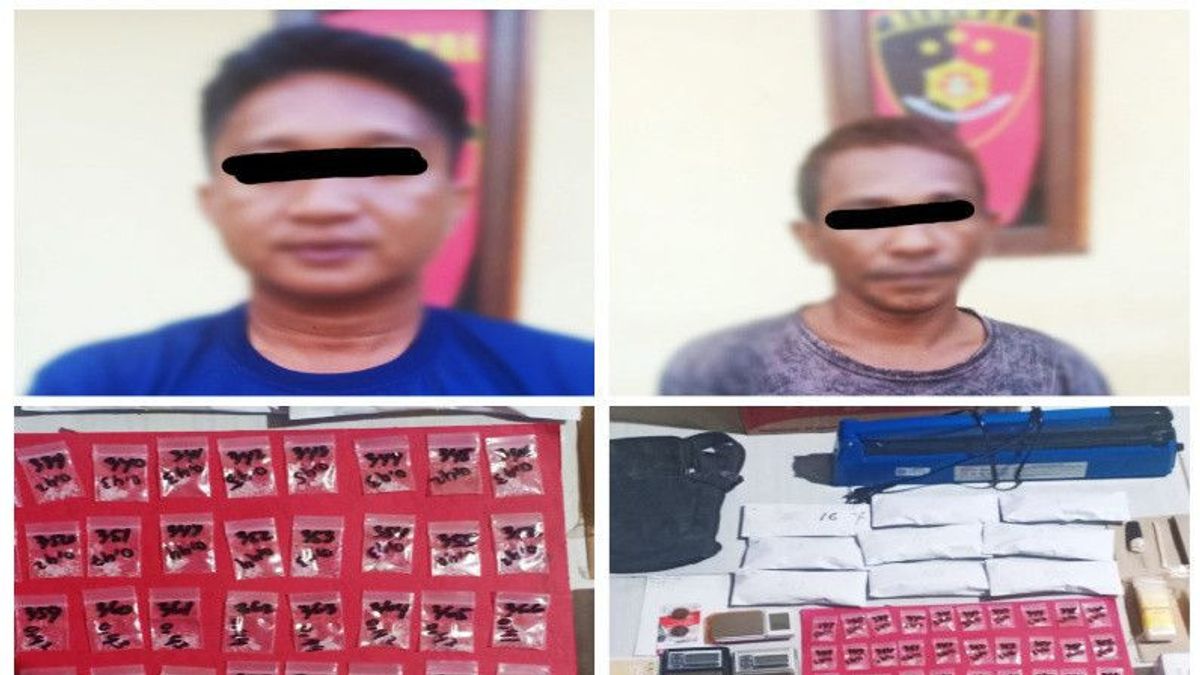 Sunga Pinrang Police Samarinda Berbicles Two Drug Dealers Types Of Methamphetamine