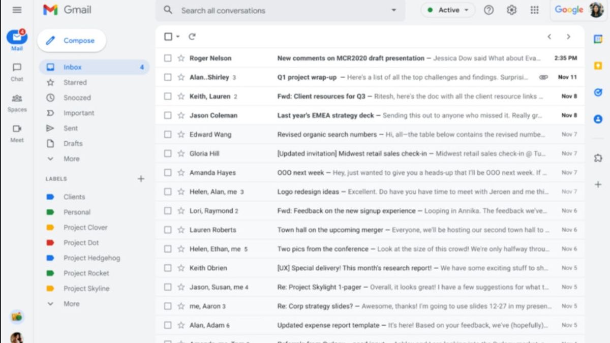 ابتداء من الأسبوع المقبل، سيحصل مستخدمو Gmail على عرض تصميم جديد