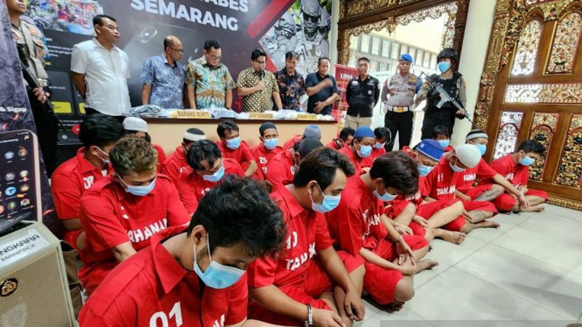  Belasan Residivis Tersangka Kasus Narkoba di Semarang Ditangkap  