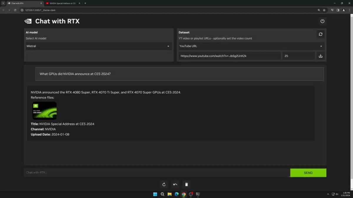 NVIDIA Launches Chat With RTX, A Chatbot That Walks Locally On Your PC