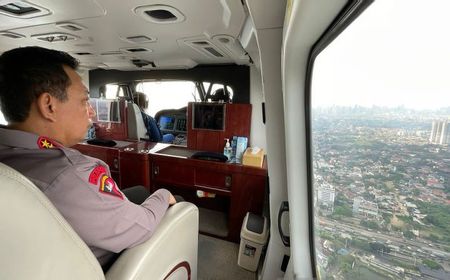 Kapolri Jalankan Instruksi Presiden Jokowi, Pantau Arus Mudik Lebaran Pakai Helikopter