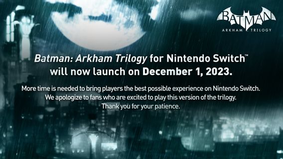 発売バットマン:ニンテンドースイッチのアーカムトリロジー 12月1日まで延期