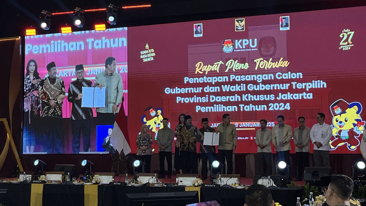 KPU définit officiellement le gouverneur par intérim-Rano-Wagub Jakarta élus