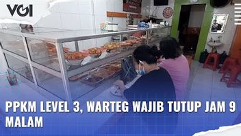 VIDEO: PPKM Level 3, Warteg Until Snacks Must Close At 9 PM