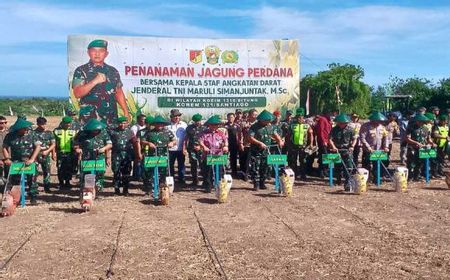 Kasad Tanam Jagung Perdana di Kema 1 Minahasa Utara