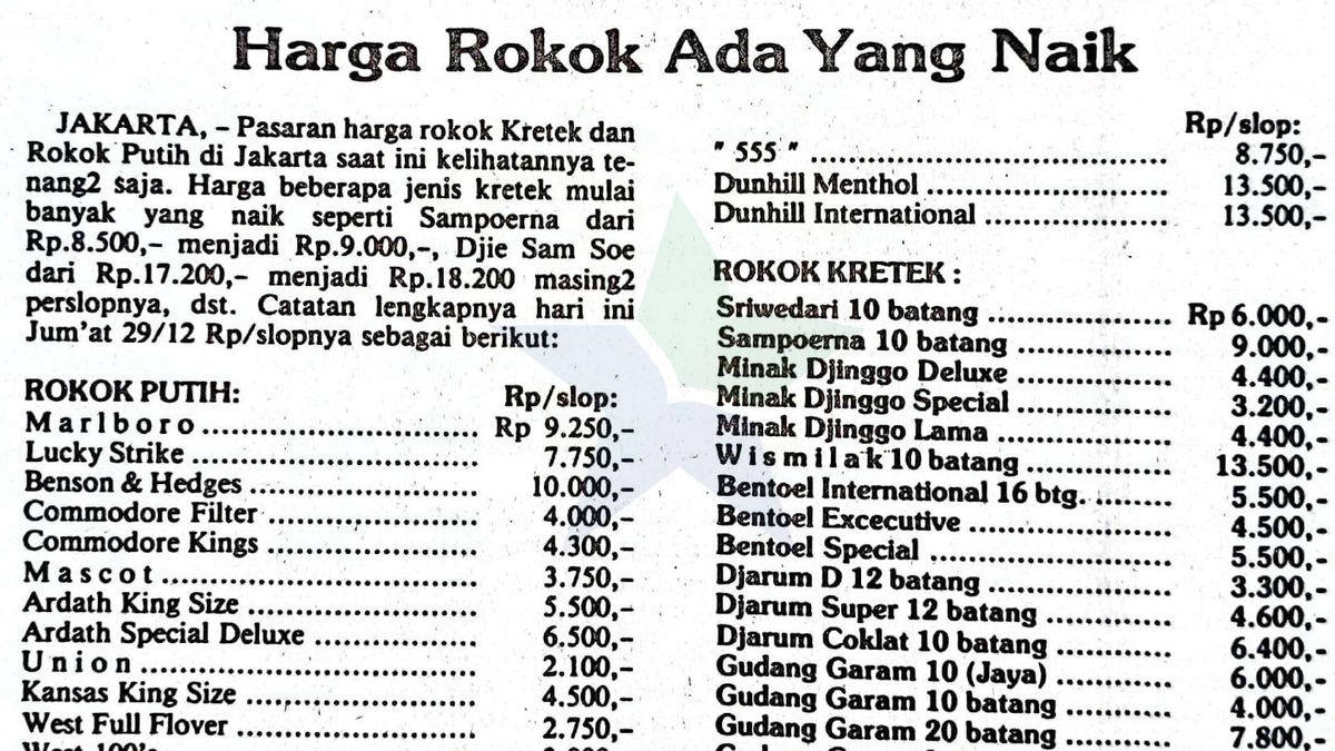 Viral On Social Media, The Price Of Djarum Super Cigarettes Belonging To  The Hartono Brothers Was