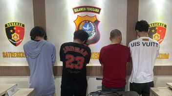 Polisi Tangkap 4 Pengedar Uang Palsu di Kios Jasa Transfer Lewat Rekening di Kendari 